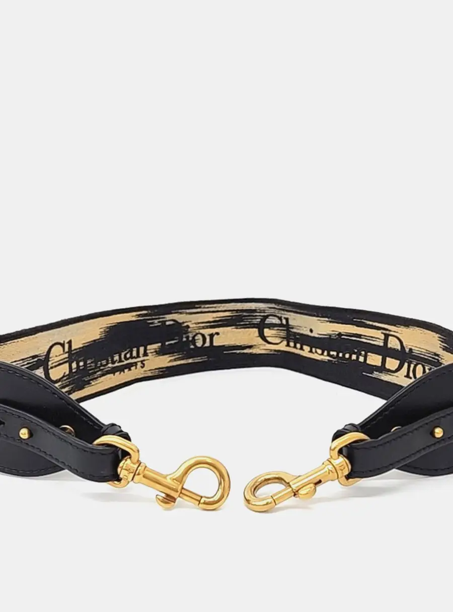 Christian Dior Beige/Black Strap