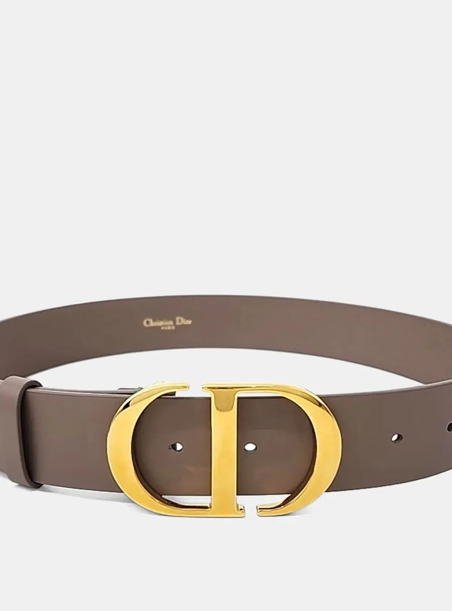 Christian Dior Montaigne Brown Leather Belt