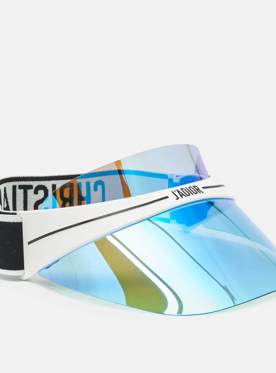 Christian Dior White/Iridescent DiorClub1 G0Y Sun Visor