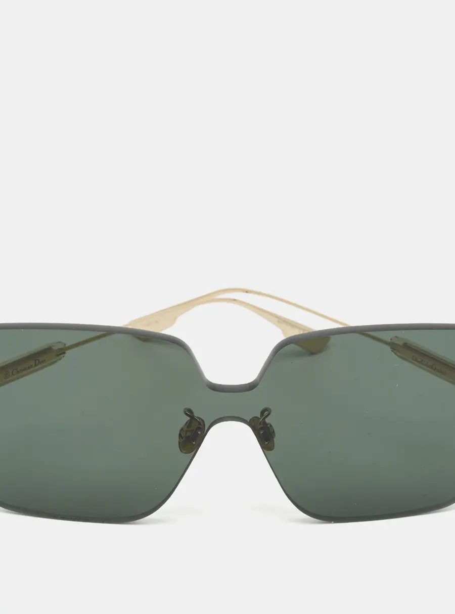 Dior Black/Gold Tone Colorquake Square Sunglasses