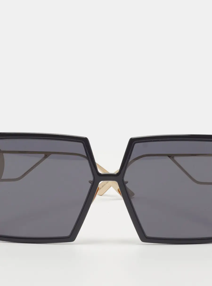 Dior Black/Gold Tone 8072K 30 Montaigne Oversized Sunglasses