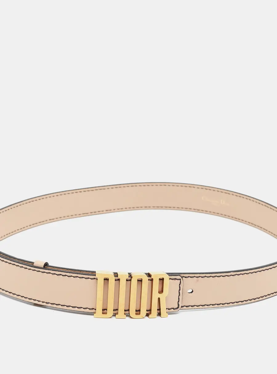 Dior D-Fence 90 CM Buckle Belt Blush Pink Leather