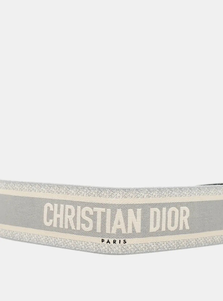 Dior Logo Embroidered Canvas Belt