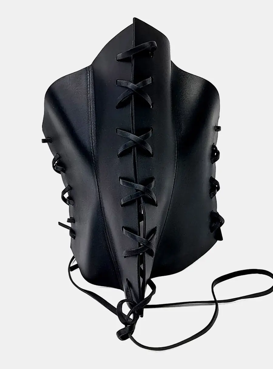 Christian Dior Black Leather Corset Belt