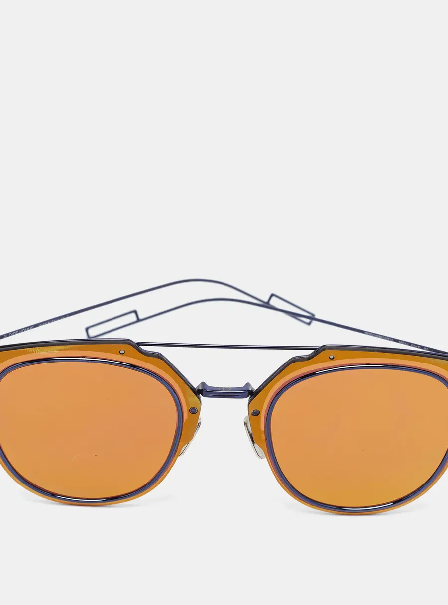 Dior Blue/Iridescent 26DA1 Composit1.0 Aviator Sunglasses