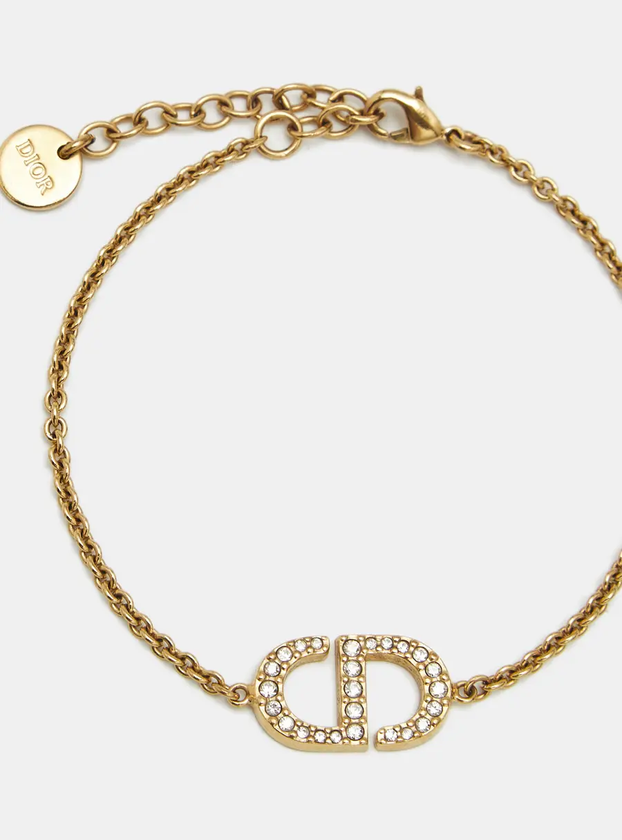 Dior CD Crystals Gold Tone Bracelet