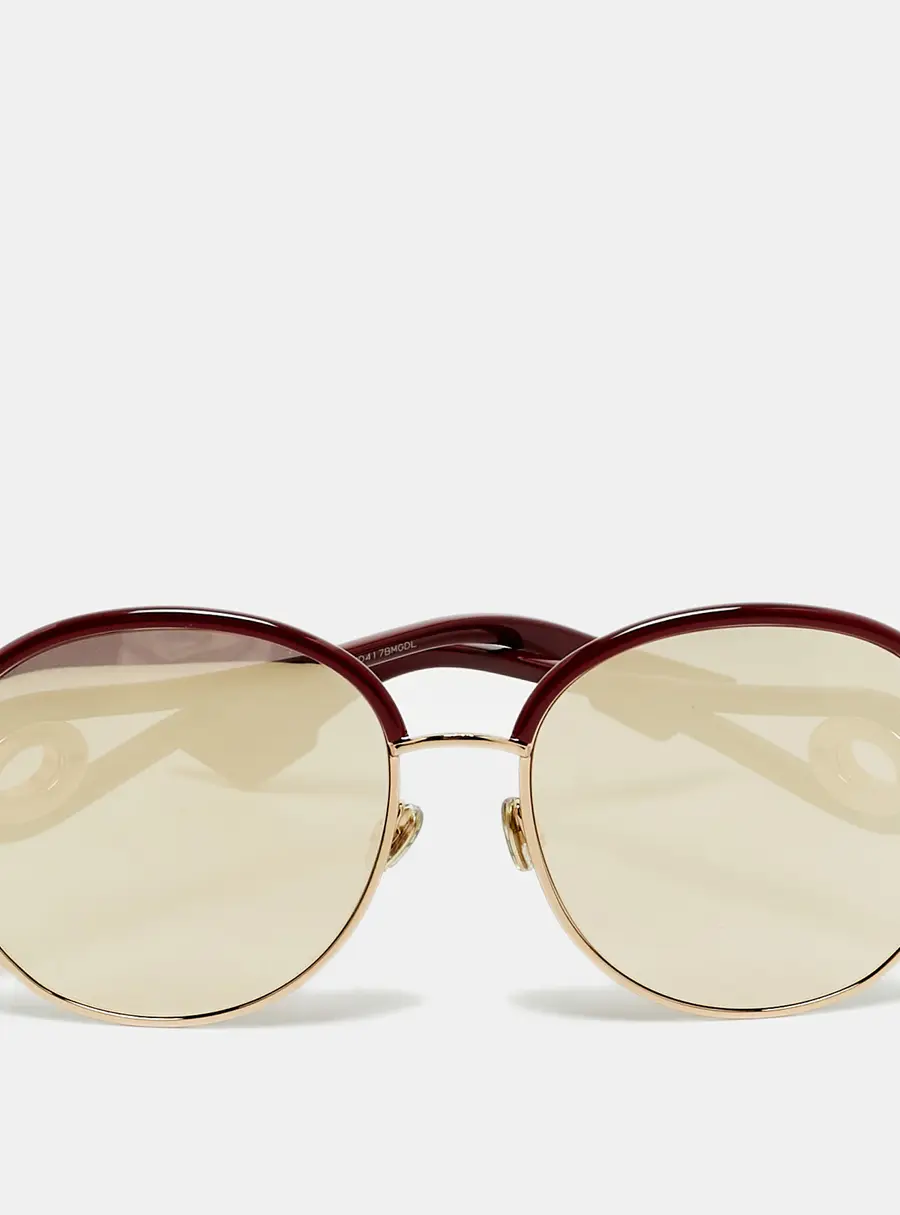 Dior Burgundy Mirrored New Volute NOASQ Oversized Sunglasses