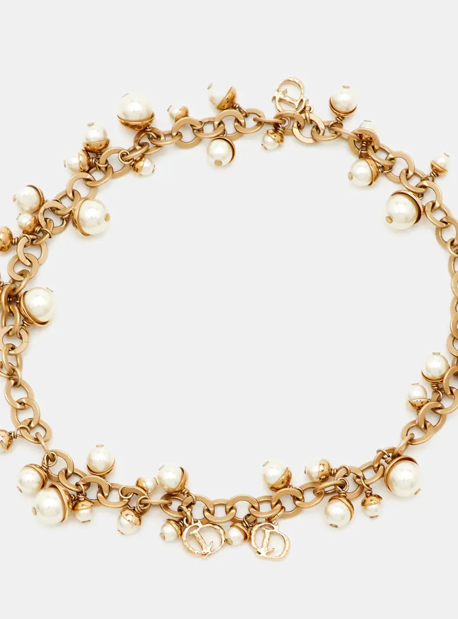 Dior Mise en Dior Faux Pearls Gold Tone Bracelet