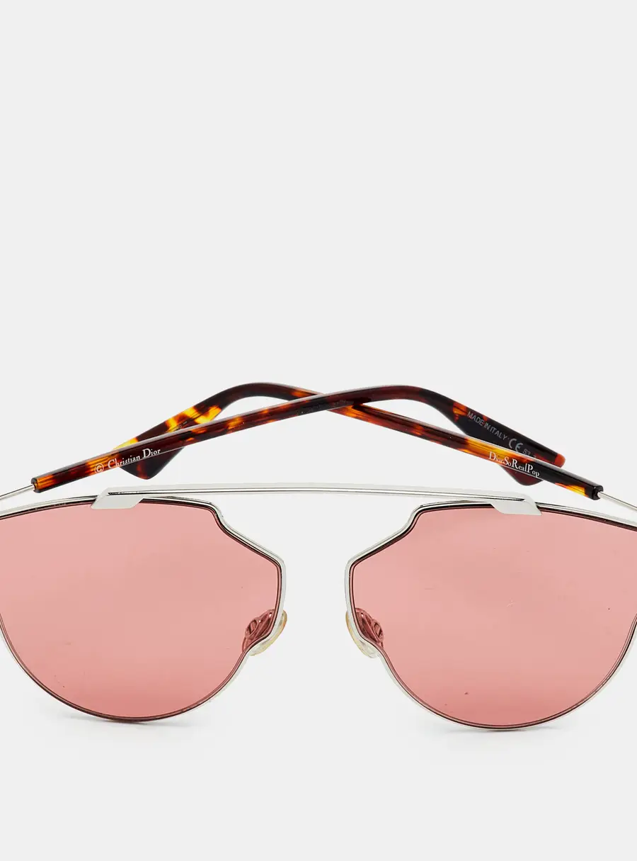 Dior Pink/Silver Tone SoRealPop 010U1 Aviator Sunglasses