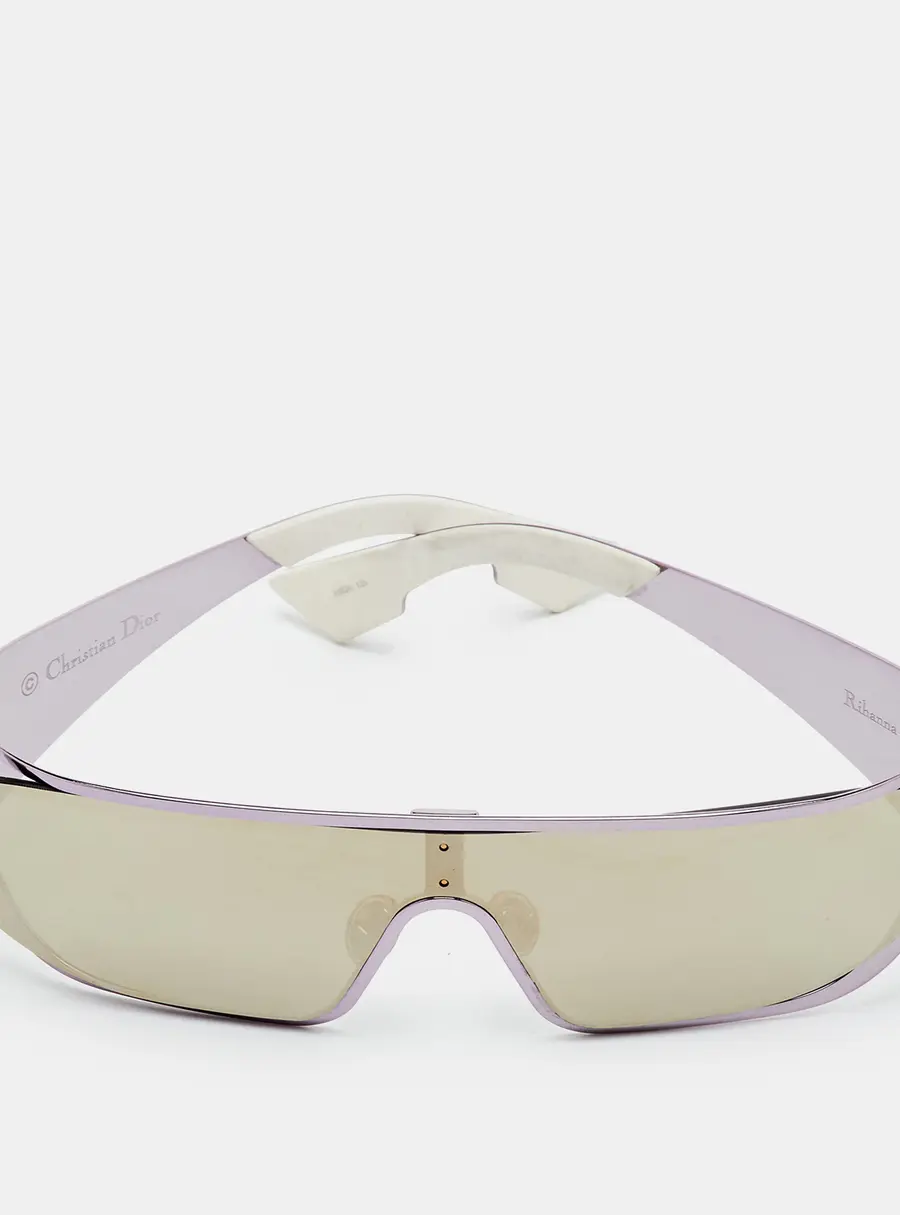 Dior Purple/White Mirrored A10QV Rihanna Shield Sunglasses