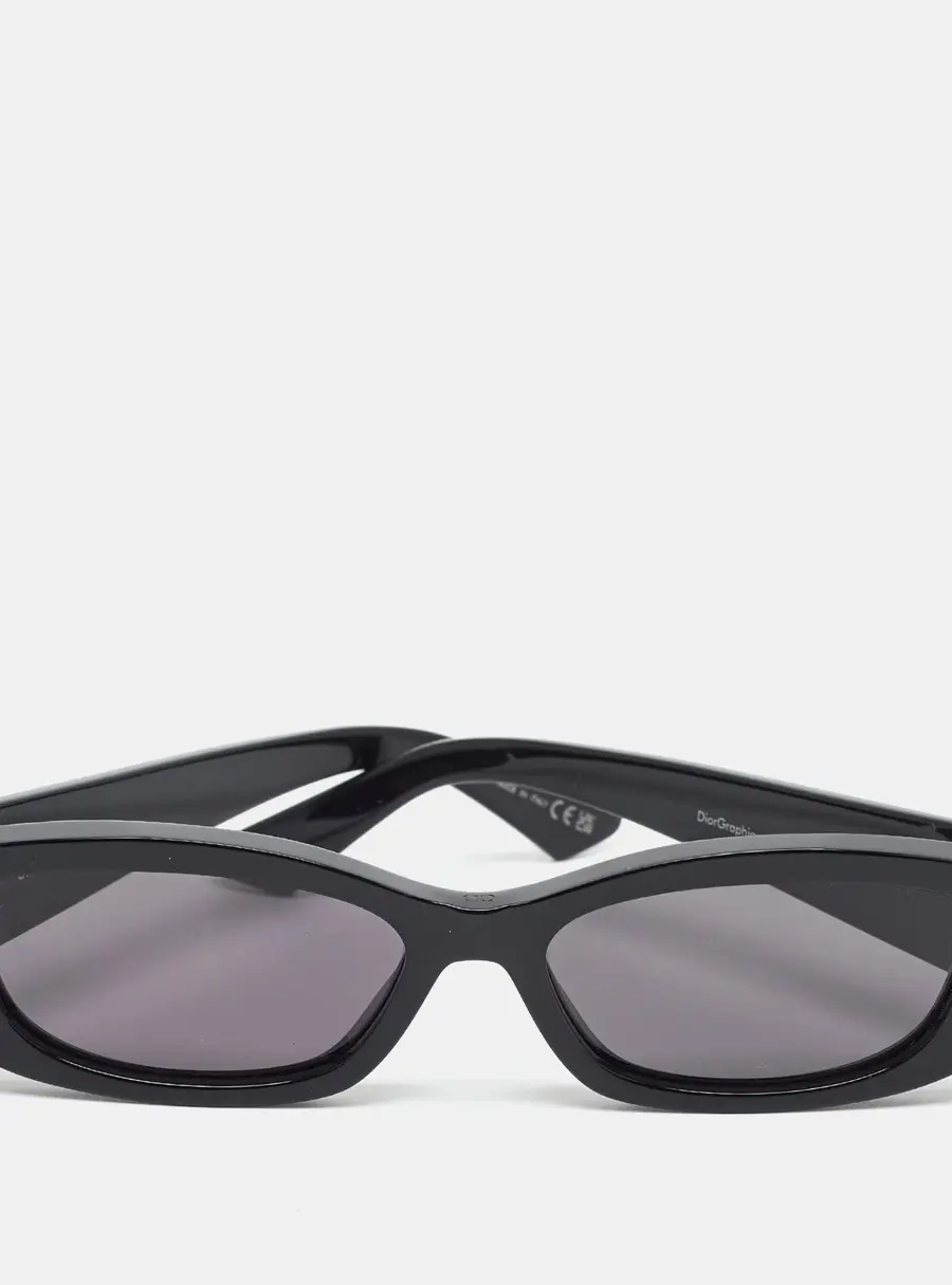 Dior Black Graphique S1I Rectangle Sunglasses