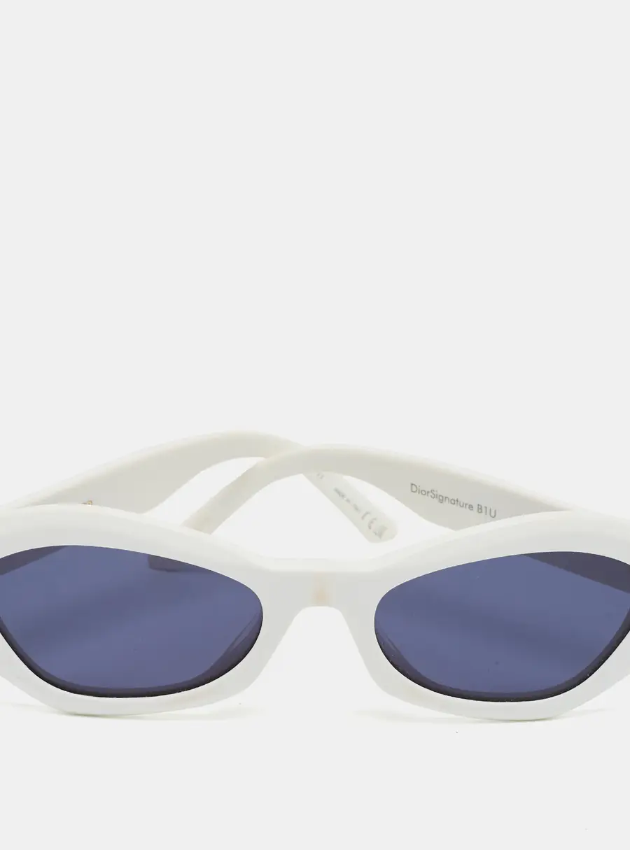 Dior White/Black Signature B1U 50B0 Cat Eye Sunglasses