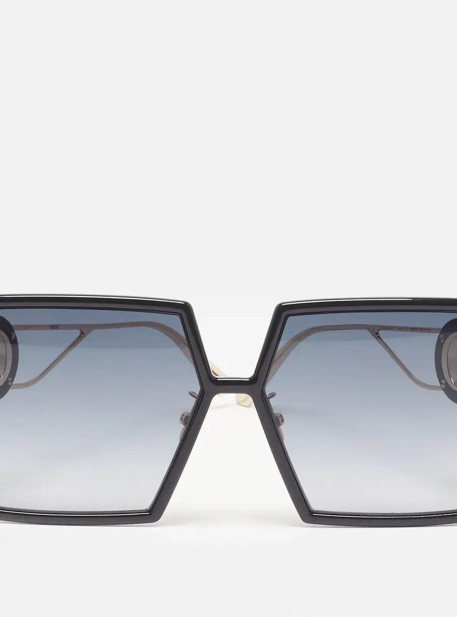 Dior Black/Gold Tone Gradient 30Montaigne SU Oversized Sunglasses