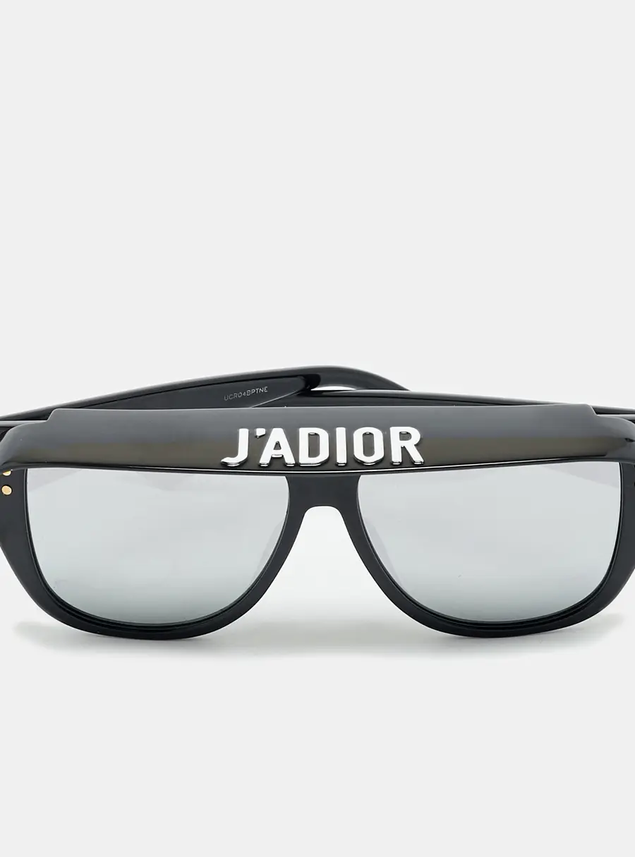 Dior Black Mirrored 807DC Club2 Detachable Visor Sunglasses