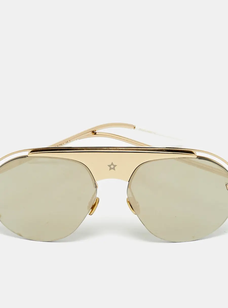 Dior Gold Tone Mirrored Dio(r)evolution2 Aviator Sunglasses