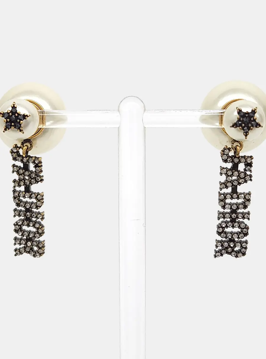 Dior Gold Peral Tribal Earrings