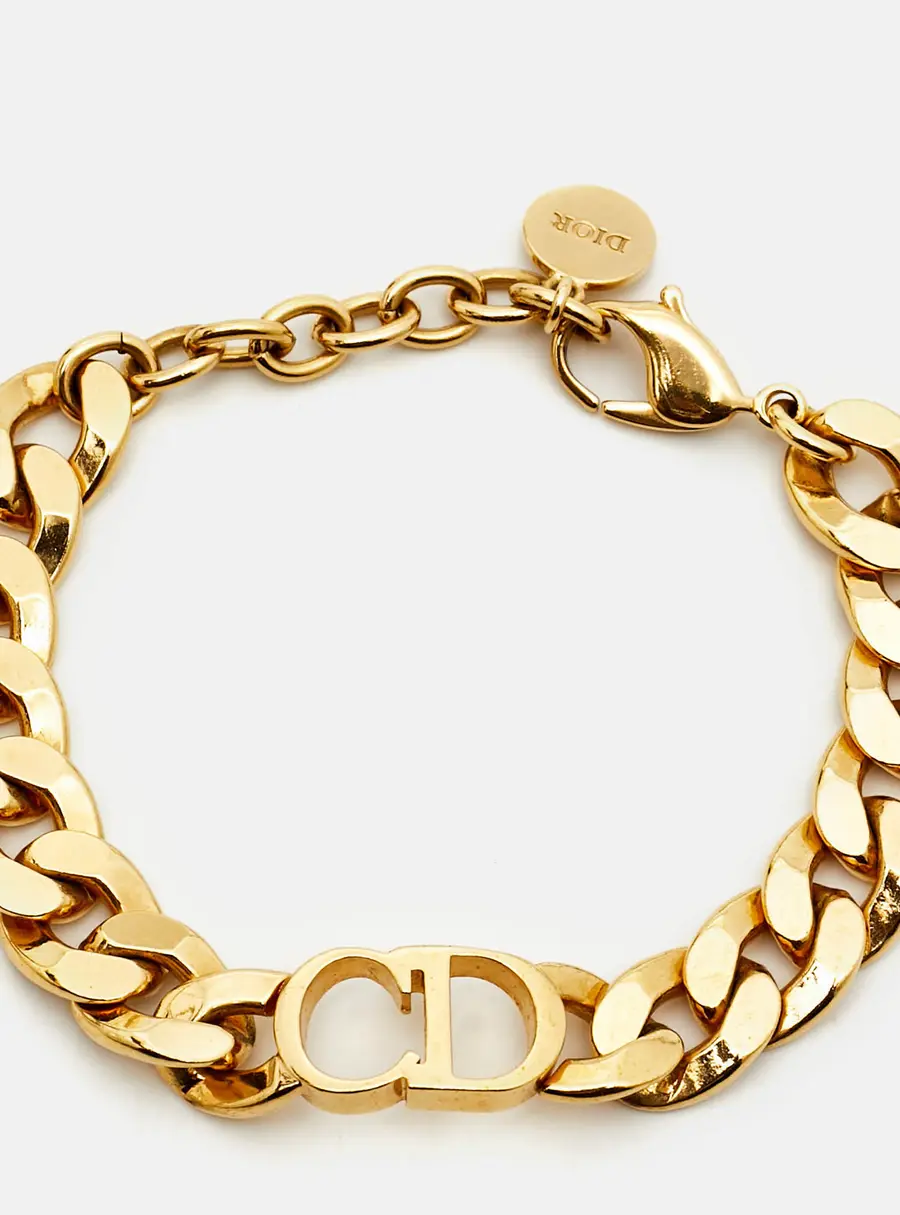Dior 30 Montaigne Gold Tone Metal Bracelet