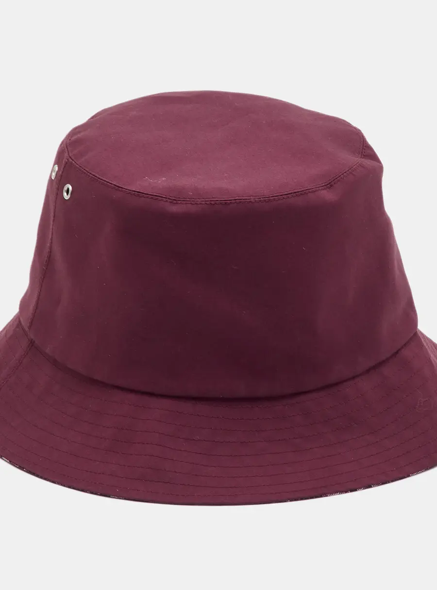 Christian Dior Burgundy Oblique Reversible Teddy-D Bucket Hat Size 57