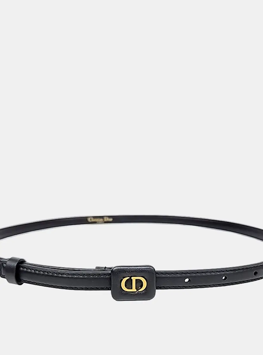 Christian Dior Black Leather Barbie Belt