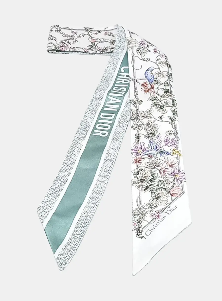 Christian Dior Twilly Multicolor Silk Scarf