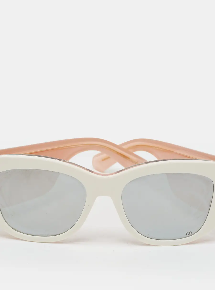 Dior White/Grey Mirrored DiorNuit S1I Square Sunglasses