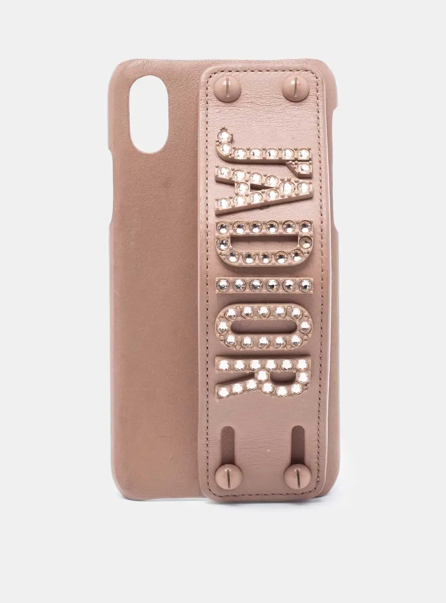 Dior Beige Leather J'Adior iPhone X/XS Cover