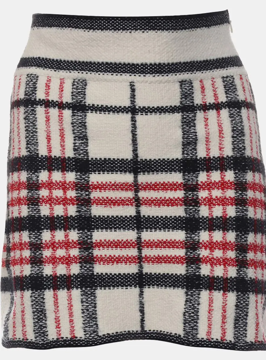 Christian  Dior Multicolor Logo Plaid Mini Skirt XS