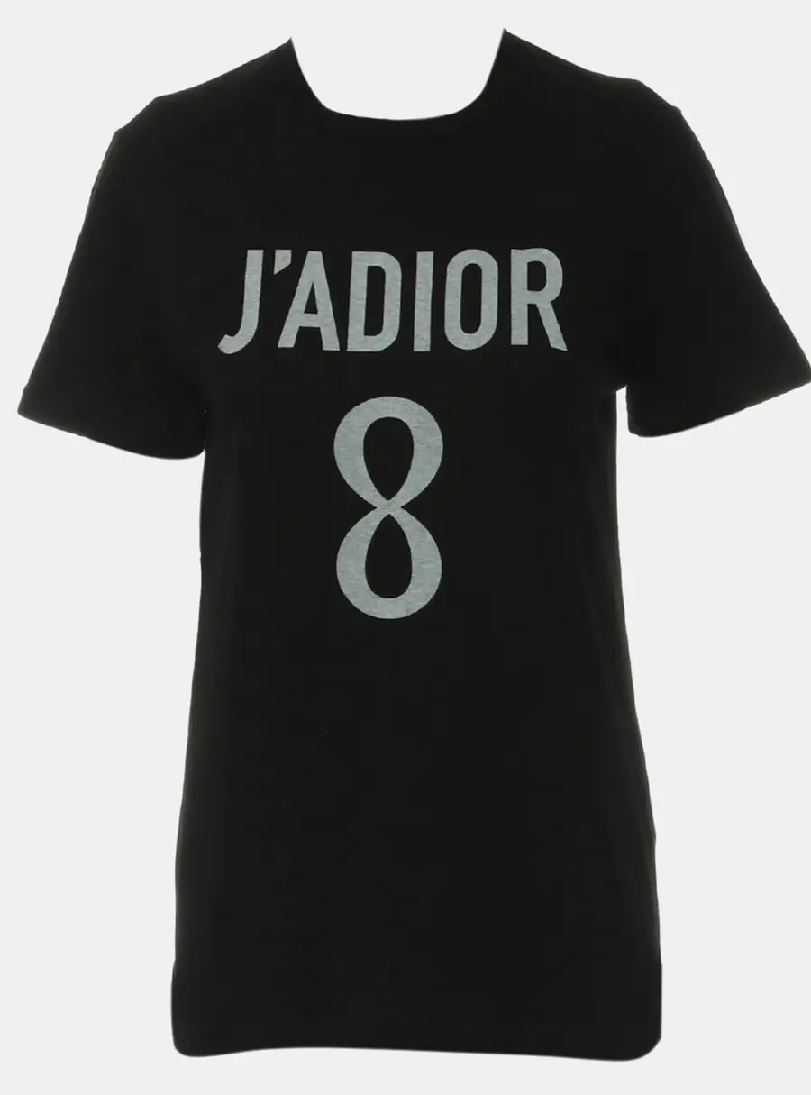 J'Adior 8 Black Printed T-Shirt Size S