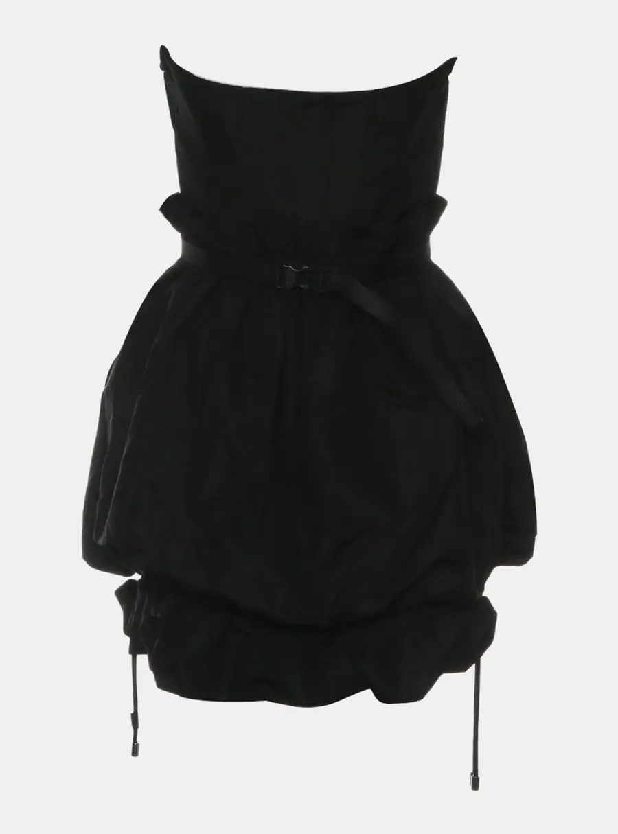 Dior 2023 S/S Black Silk Bustier Mini Dress M