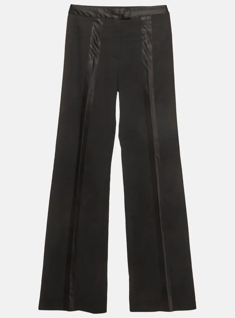 Christian Dior Vintage Black Wool Straight Fit Trousers XS