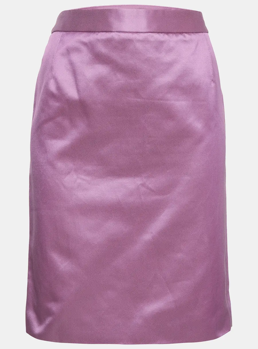 Christian Dior Purple Gabardine Pencil Skirt M