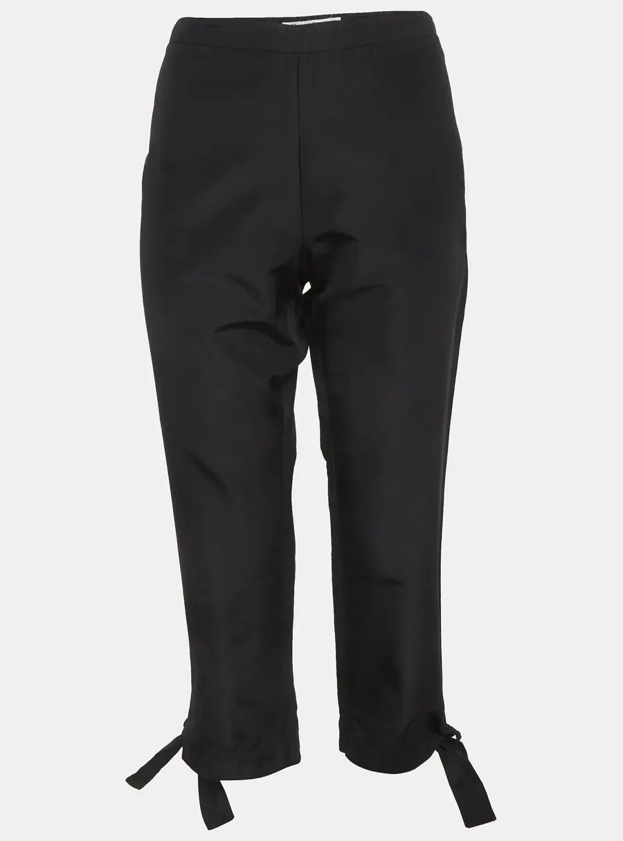 Christian Dior Black Cotton Blend Trousers L