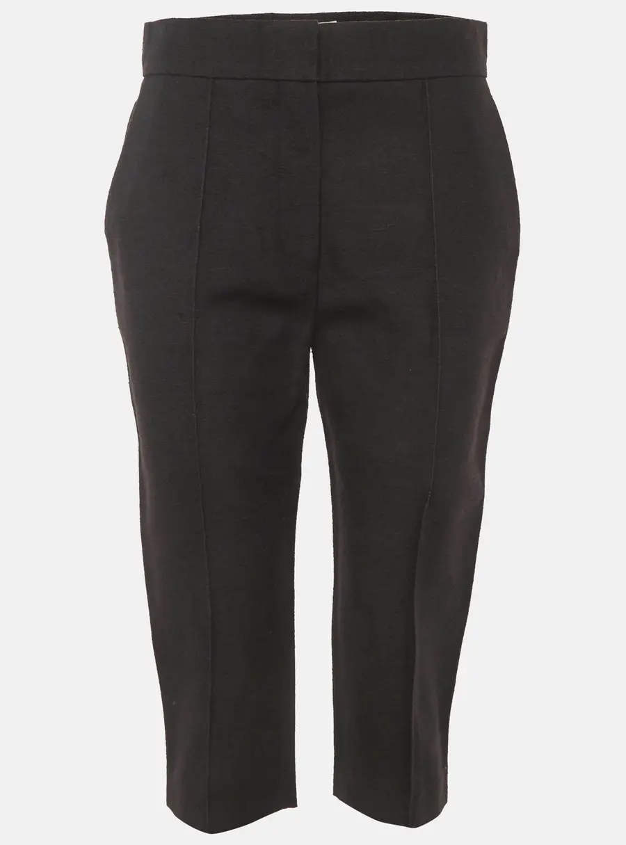 Christian Dior Black Textured Silk Capri M