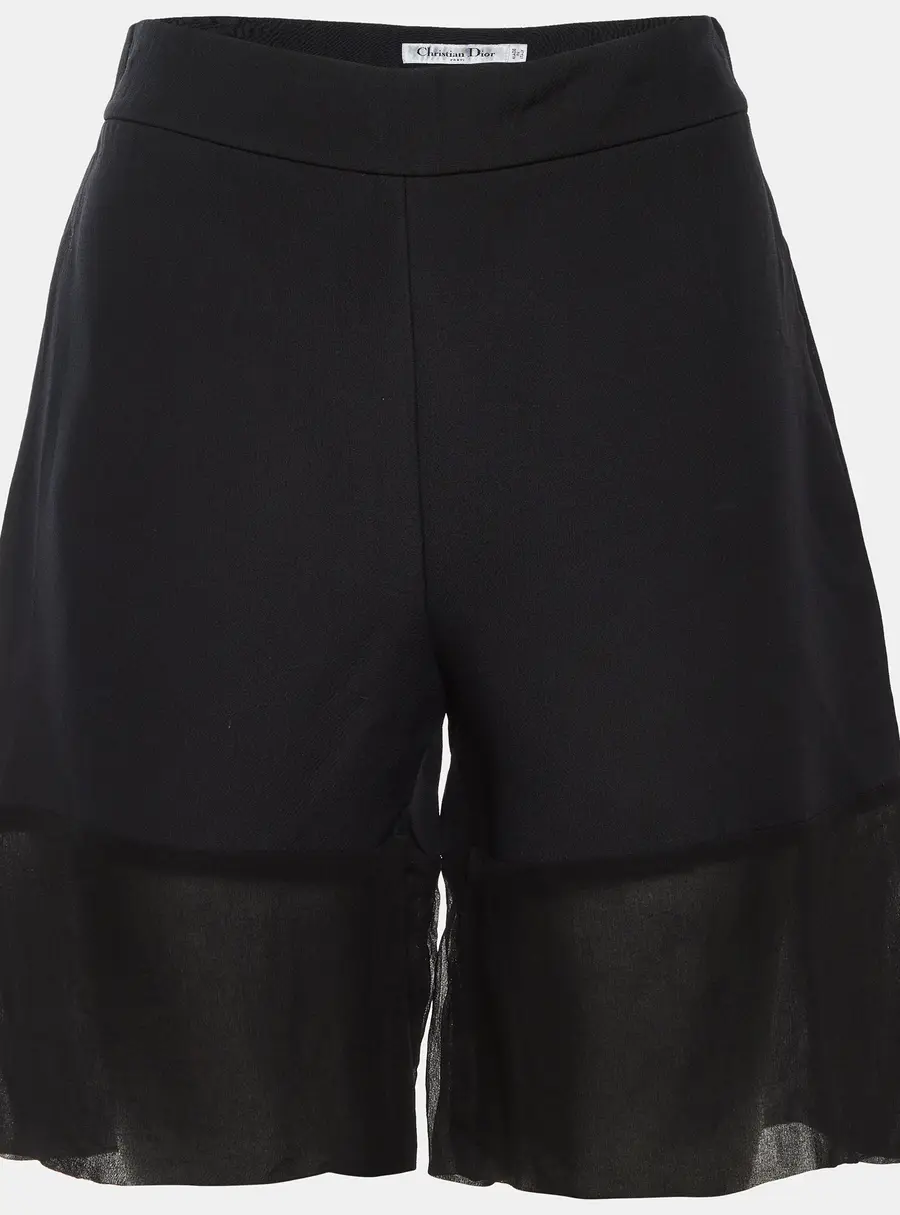 Dior Black Wool & Silk Shorts M
