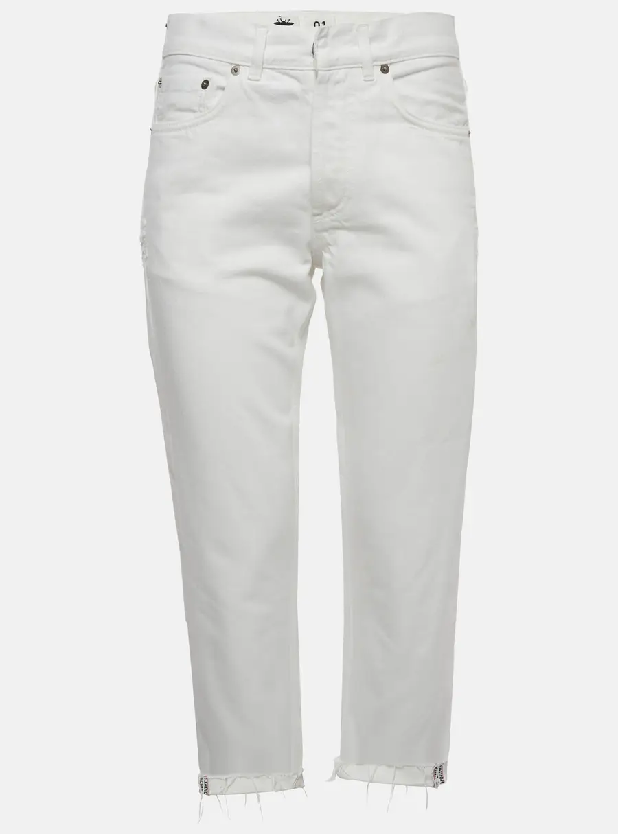 Christian Dior White Denim Straight Fit Jeans XS/Waist 28"