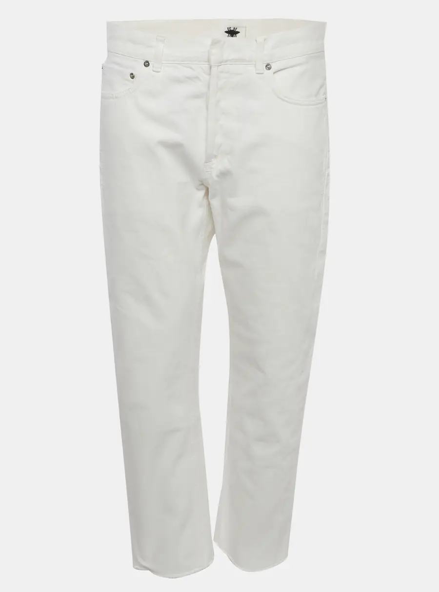 Christian Dior White Denim Straight Fit Jean M/ Waist 34"