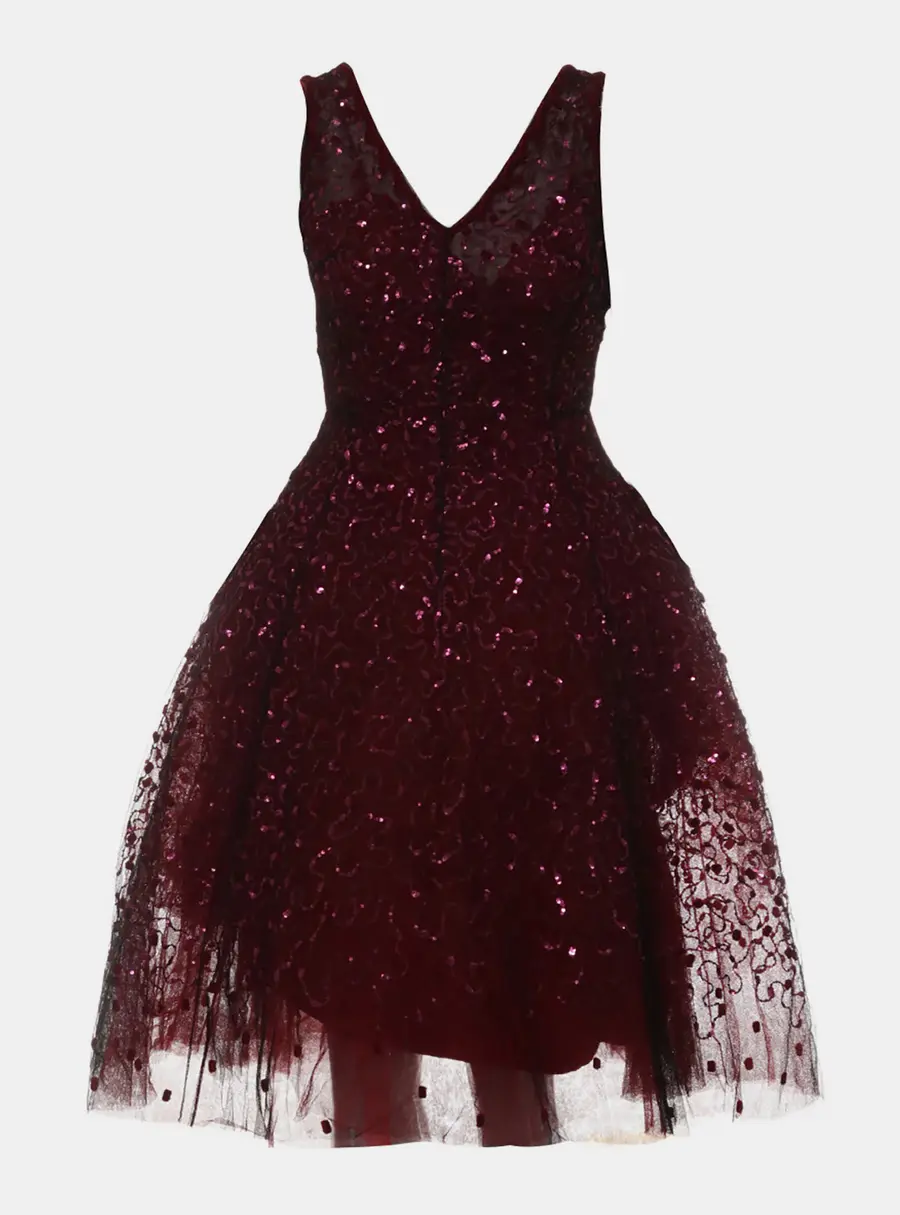 Dior Sequin Mesh Sleeveless Dress
