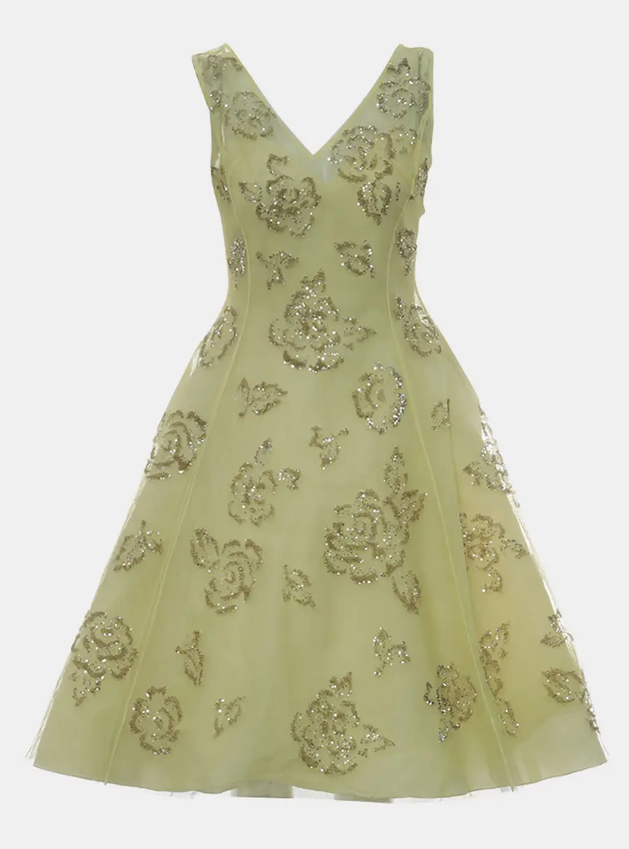 Dior Sleeveless Sequined Embellished Dress
