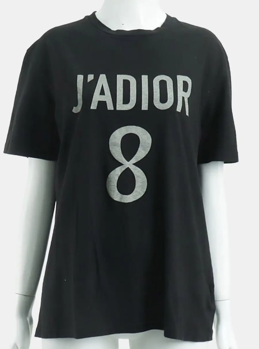 Christian Dior J'Adior Black Cotton Short Sleeved Top Size L