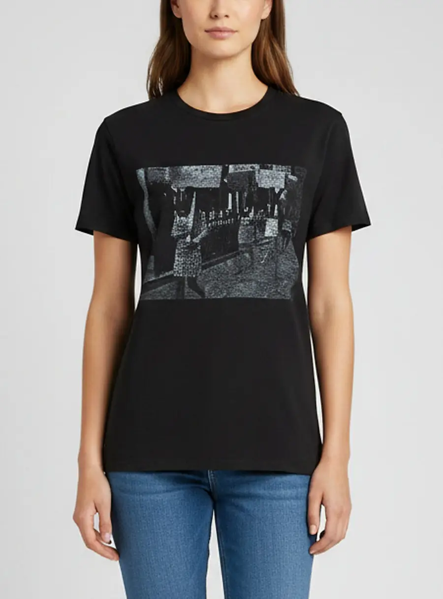 Christian Dior Black Graphic Print Jersey Crewneck T-Shirt L