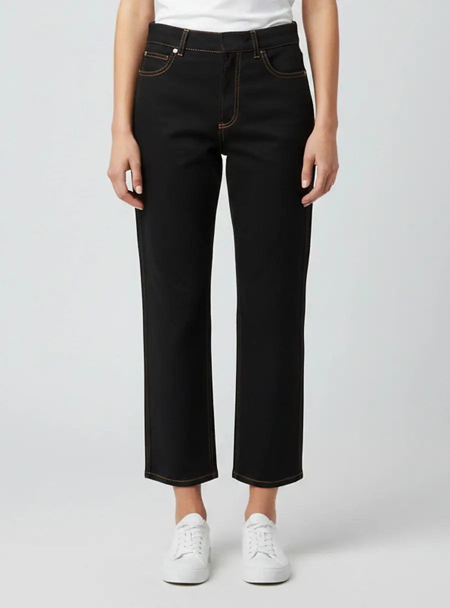 Christian Dior Black Denim Regular Fit Cropped Jeans M/Waist 29"
