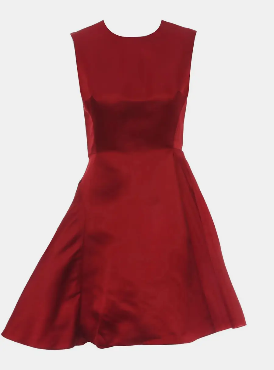 Dior Sleeveless FlareDress With Side Pleating