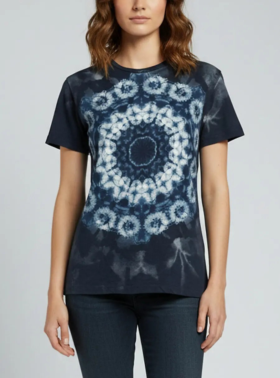 Christian Dior Blue Printed Cotton & Linen Kalei Diorscopic T-Shirt S