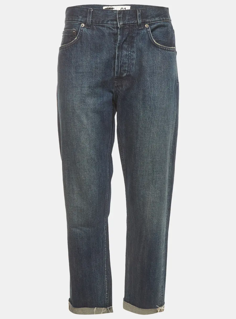 Christian Dior Blue Denim Straight Leg Boyfriend Jeans S/Waist 28"
