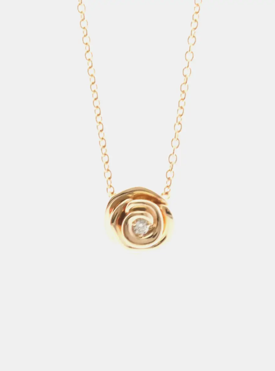 Dior Rose Dior Couture 18k Pink Gold Diamond Necklace