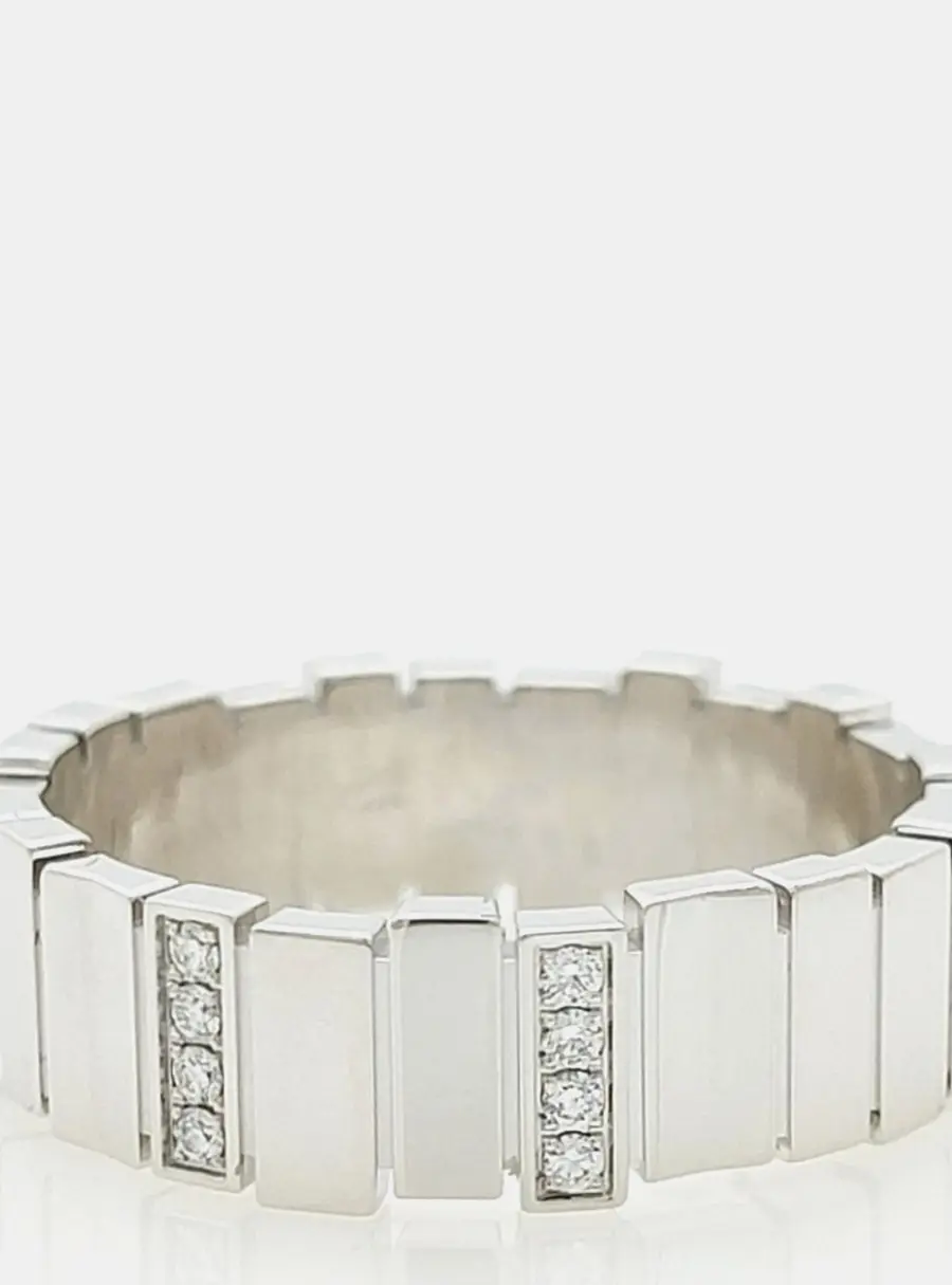 Christian Dior 18k White Gold Diamond GEM DIOR Ring EU 54