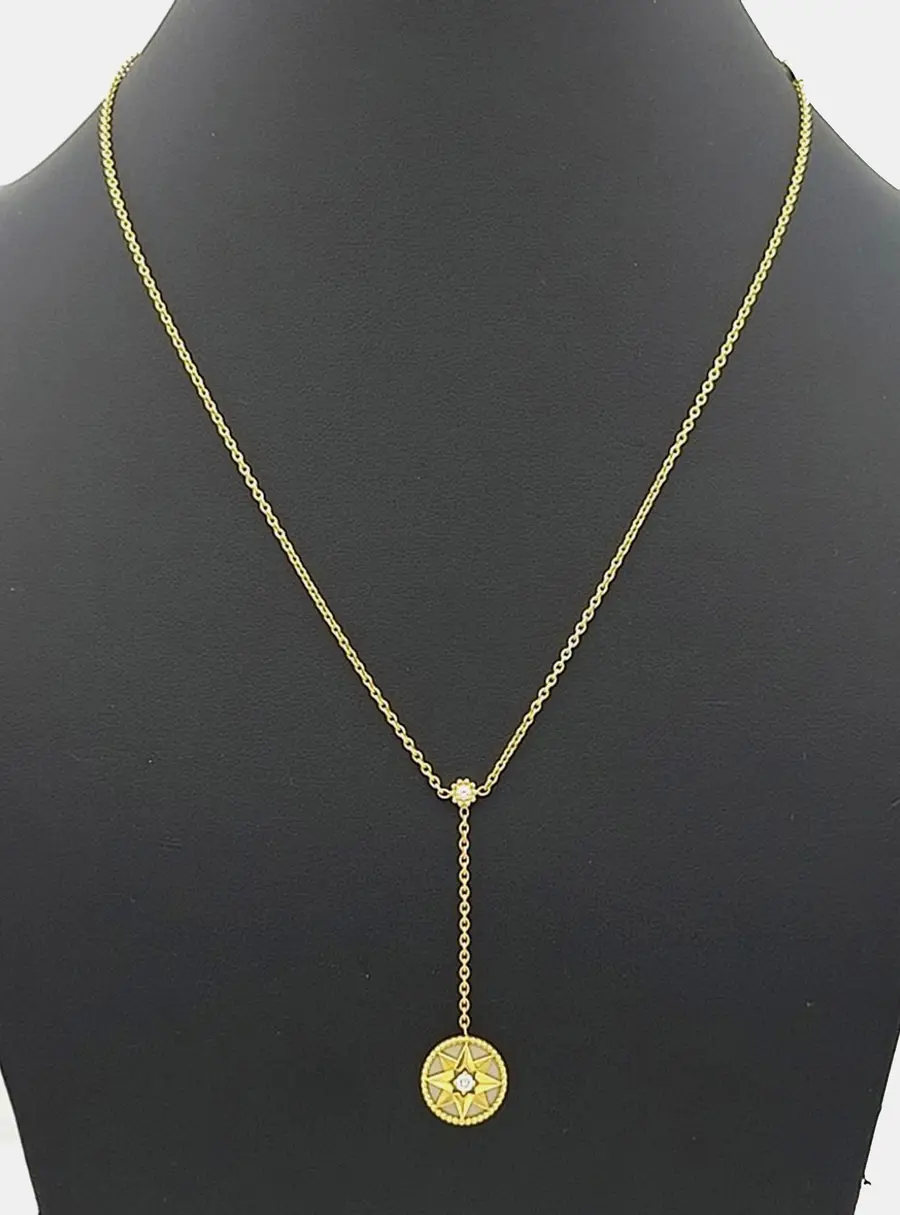Christian Dior Diamond Rose de Vent Necklace