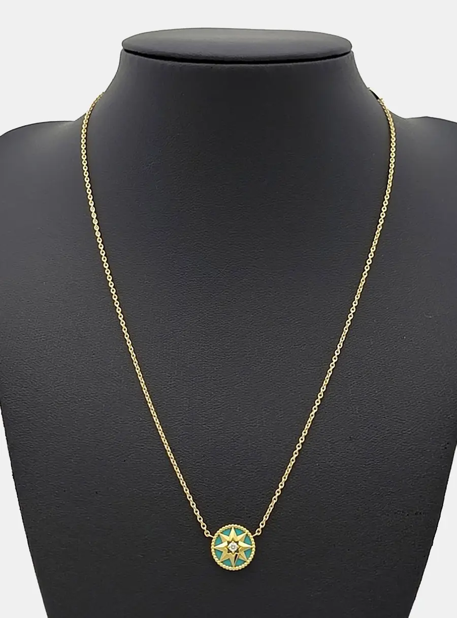 Christian Dior Diamond Rose de Vent Necklace