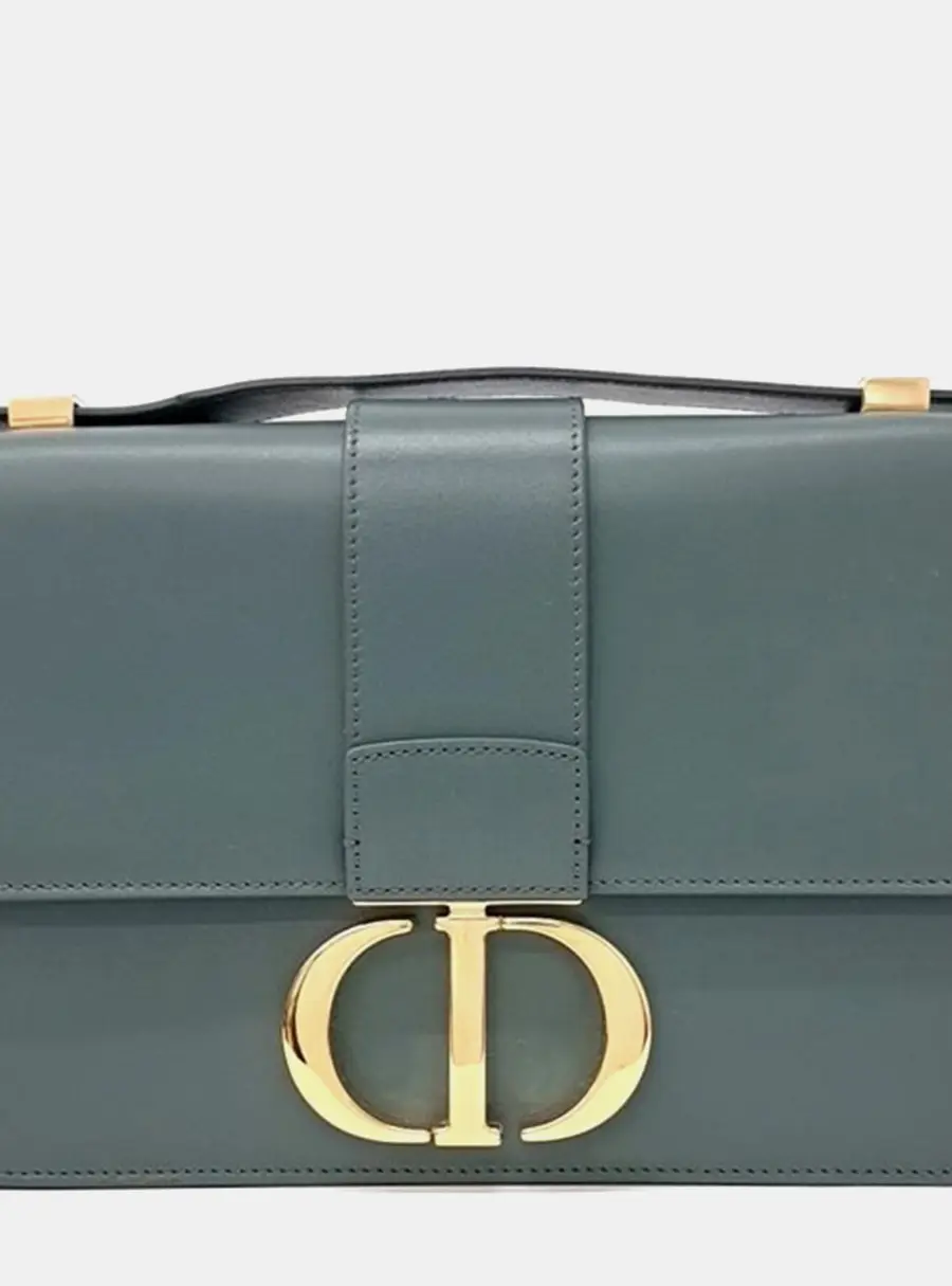 Christian Dior 30 Montaigne Medium Green Calfskin Leather Shoulder Bag