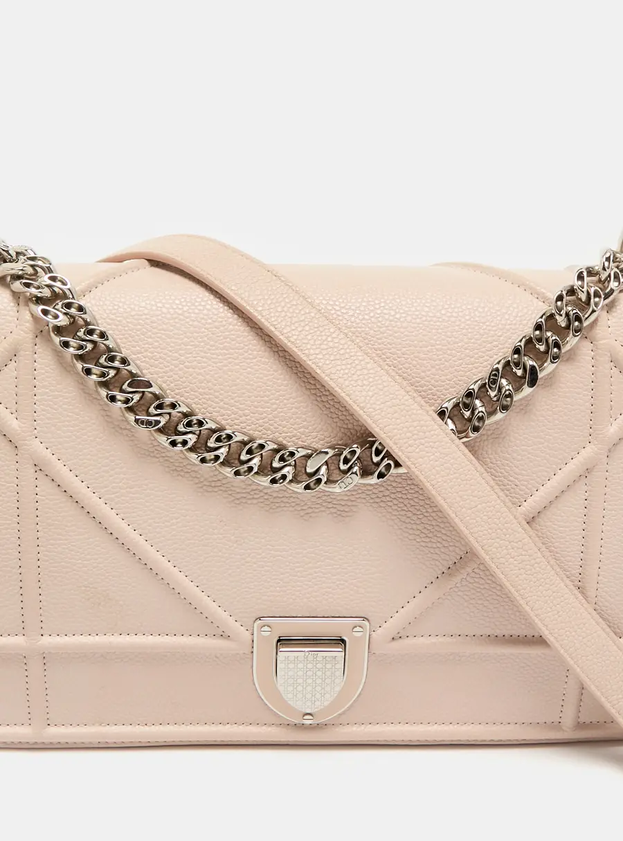 Dior Blush Pink Leather Medium Diorama Shoulder Bag